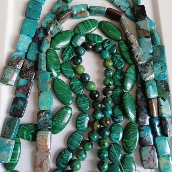 Hand Crafted Jewelry - 1 Lot of 3 Different Dyed Bead Strands